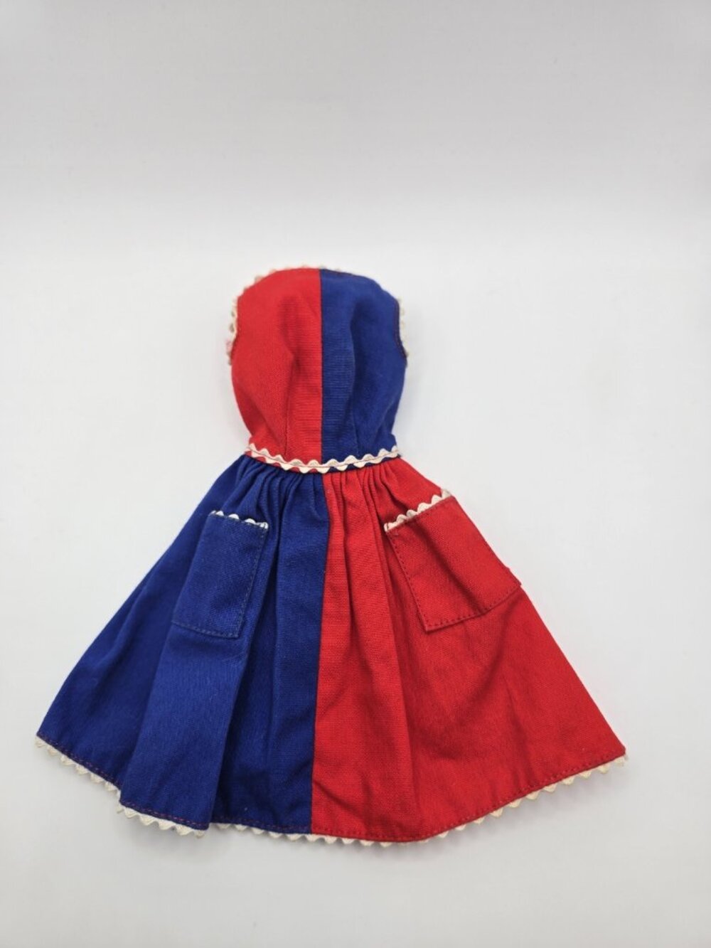 Vintage BARBIE FANCY FREE Red & Blue Dress #943 Barbie Vtg Fashions